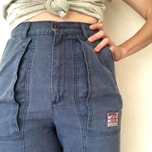 Vintage unique high-rise workwear pants